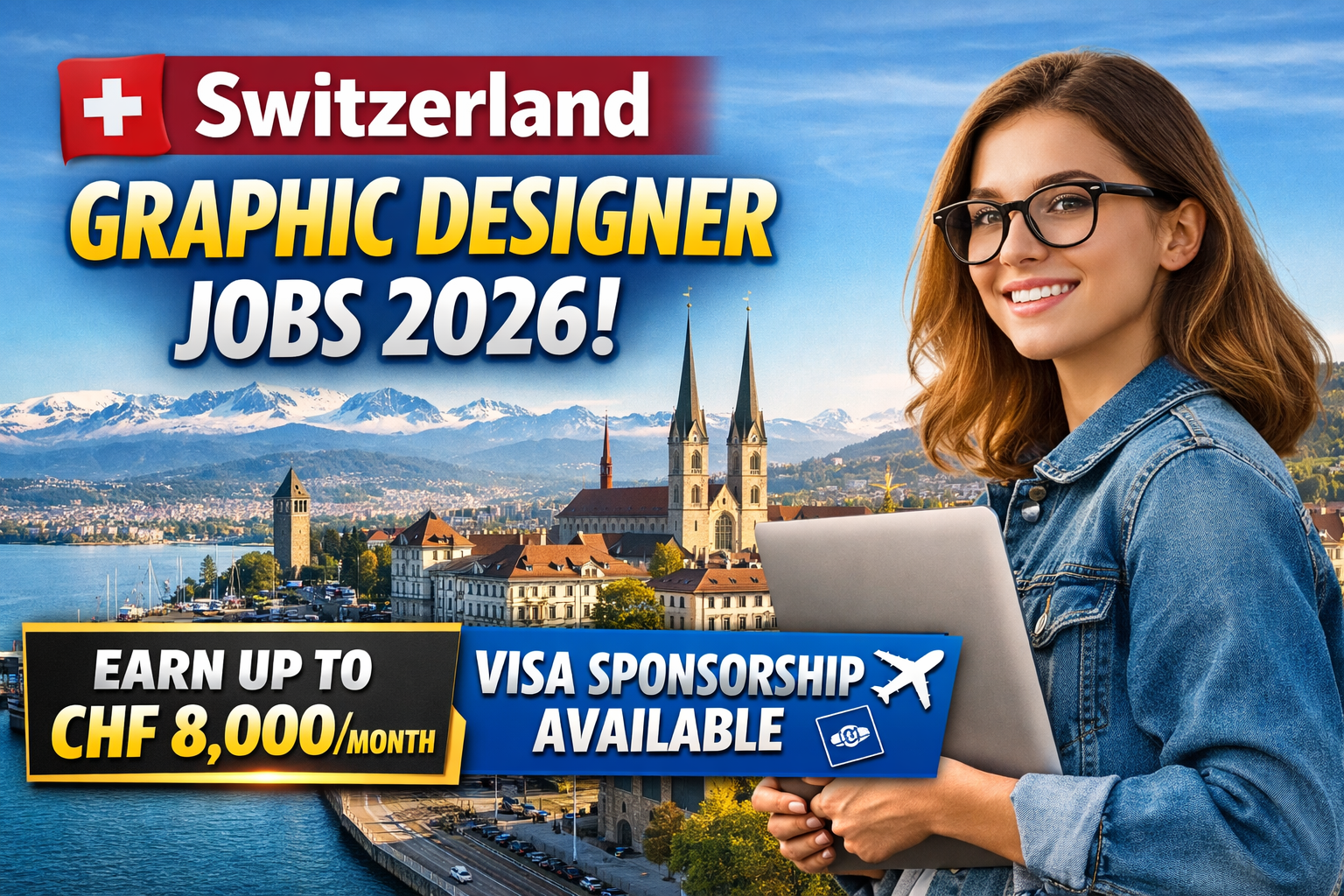 Switzerland Graphic Designer Jobs 2026 offer attractive salaries, visa sponsorship opportunities, and clear application pathways, making it a great option for creative professionals seeking international career growth.